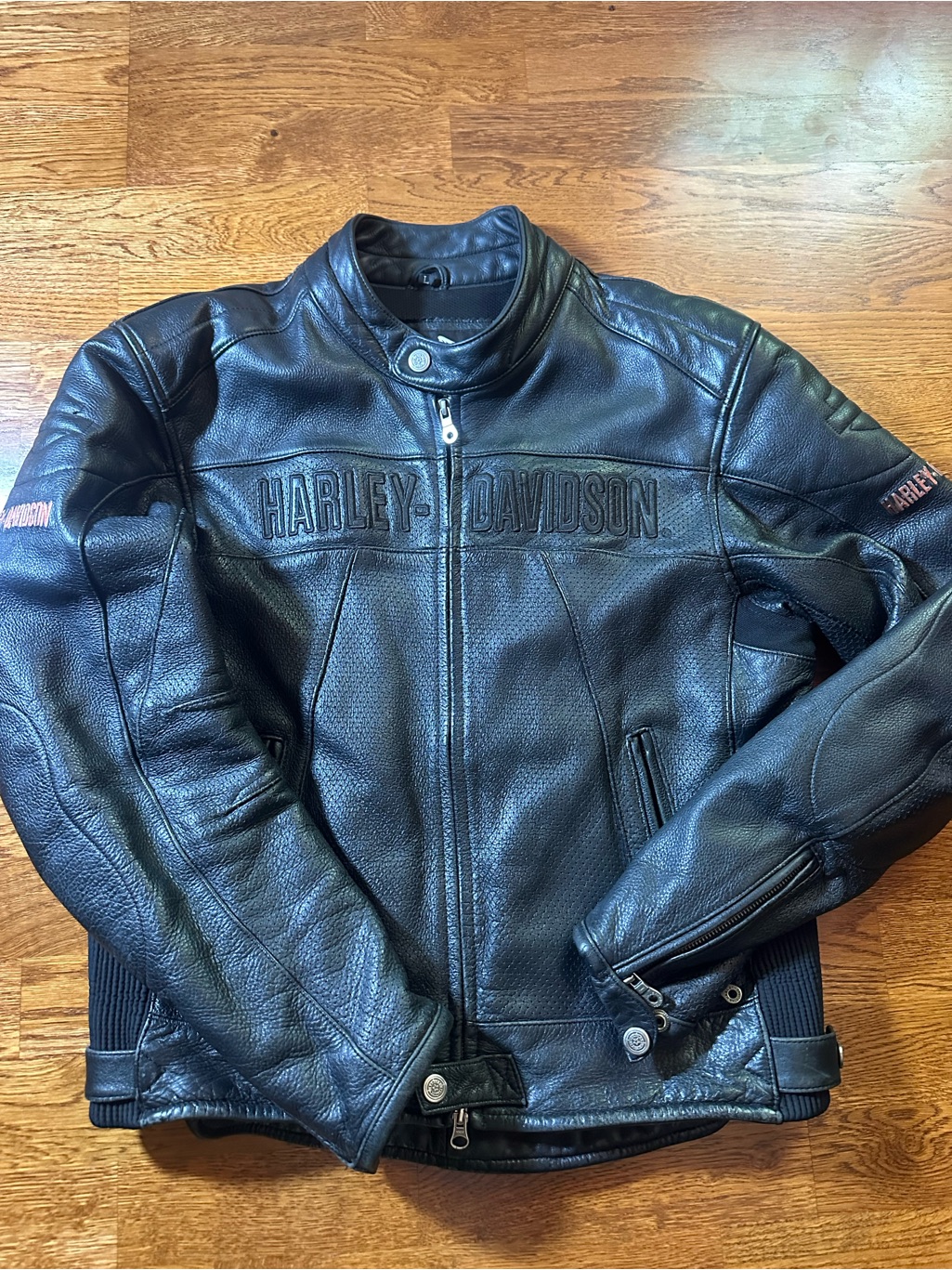 20+ Year Old Heavy Harley-Davidson Men's Black Leather Riding Jacket
